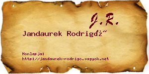 Jandaurek Rodrigó névjegykártya